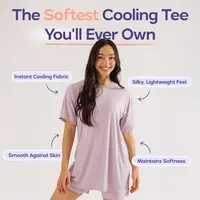 Mellow Sleep | Cooling DreamTee (T-Shirt Only), Cooling Pajama, Breathable Summer Sleepwear & Cooling Loungewear, MellowSoft Stretch Fabric