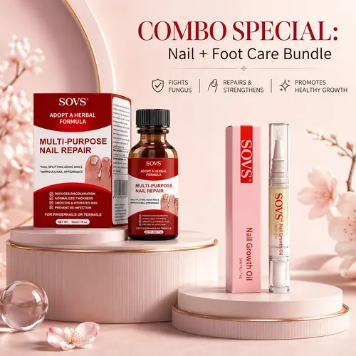 SOVS Multi-Purpose Nail Repair 30ml + Nail Growth Pen 5ml | Fights Fungus, Strengthens Nails & Promotes Healthy Growth for Fingers & ToesDeals，#ForYouDays