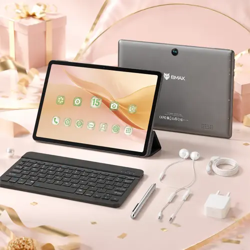2026 Edition – BMAX10S 10.1" IPS / Android 15 / 16GB RAM+64GB ROM / 1TB Expandable Full Bundle Includes: Keyboard, Case, Stylus, headphone,Pre-installed Screen Protector, Type-C Cable & Adapter Connectivity: Bluetooth 5.0 | WiFi 6 Battery: 6000mAh, Stream