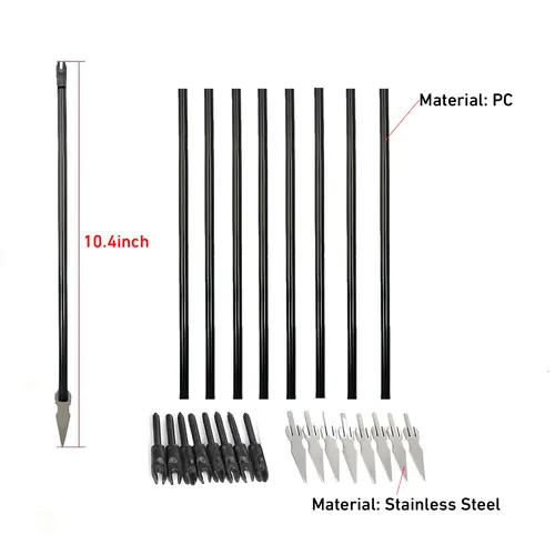 Sport-Partner 16-Piece Arrows Set for Mini Compound Bows - Fits 8.8-16.4 in Bows, for Adults 12 Years Above, Outdoor Leisure, Sports, Recreational Use