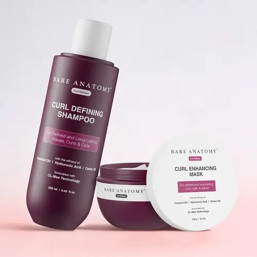 Curl Defining Shampoo (250ml) + Curl Enhancing Hair Mask (250gm) with Coconut Oil & Hyaluronic Acid