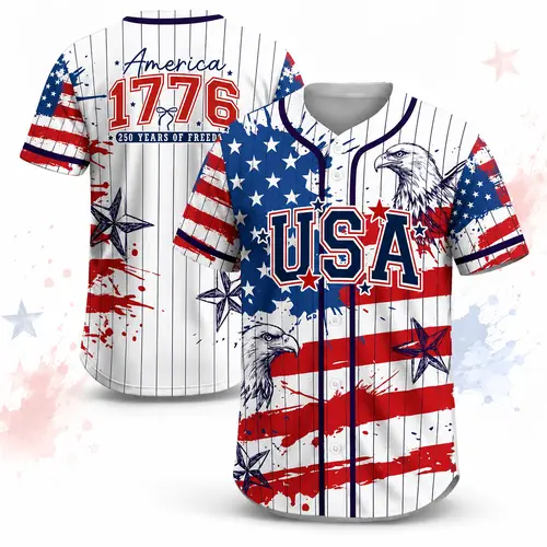 Men's Unisex 250th Anniversary Shirt, 1776-2026 Semiquincentennial Baseball Jersey, Patriotic Statue of Liberty Print, Fourth of July Shirt, Independence Day Outfit,summerwins,father'sdaygifts