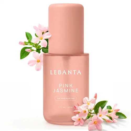 Lebanta Floral Pink Jasmine Women's Hair & Body Perfume Oil Spray - 60ml Travel Size Water-Based Liquid, Light Mist, Odor Eliminator, Fresh Scent, Post-Gym Use, All Hair Types Care Gift (Single Item) for Adults