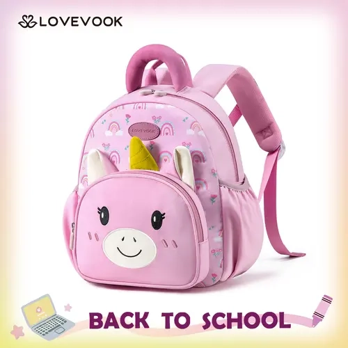 LOVEVOOK Toddler Backpack for Girls 3-5, Preschool Backpack for Little Girl Boy, Small Toddler Bookbag for School, Birthday Gift, Kindergarten Elementary Kids Backpack，TikTokFallDealsForYou