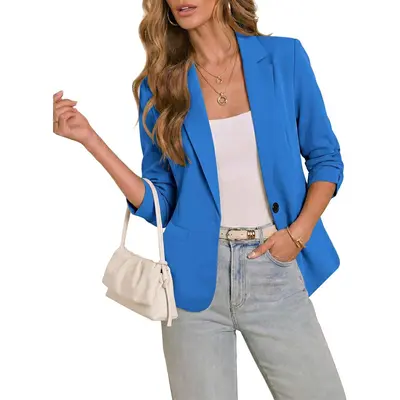 Blazers for Women Suit Jackets Dressy 3/4 Sleeve Blazer Business Casual Outfits for WorkGift
