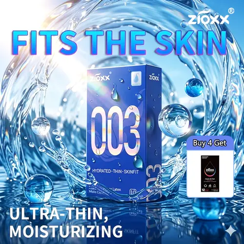 【ZIOXX 003】10 Count, Ultra Sensitive Ultra Thin Condoms ,  SKINFIT, Odorless Natural Latex Extra Comfort Healthcare Bathroom Healthcare Smooth Gentle