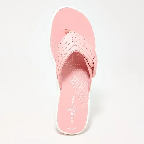 Clarks Cloudsteppers Adjustable Thong Sandals -Breeze Mist