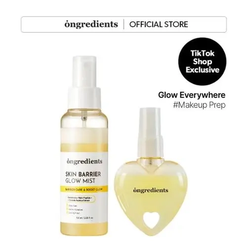 [Ongredients Official Shop] Special Edition Skincare Bundle - Most Loved Facial Mist, Heart Edition Dewy Glow Moisturizers for Daily Radiant Skin Enhancement