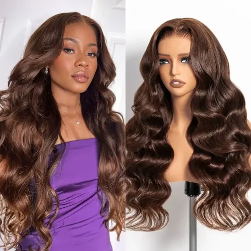 【HD Pro.2.0 Lace Wig Body Wave】Megalook Zero-Wear Truly Snap & Go HD Lace Wig Dark Brown 13x6 Glueless 100% Human Hair Wigs Seamless Fit All Skins【Only live】
