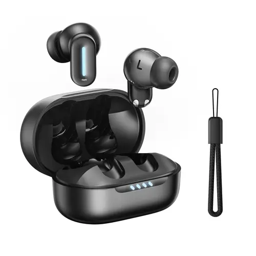 MINISO MS132 Noise Canceling TWS Earbuds - Audio Wireless Earbuds, Deep Bass Electronic Earphones, Bluetooth 6.0, IP54 Dust/Water Resistant, Hands Free Calls, Mini Invisible In-Ear Gaming Earbuds