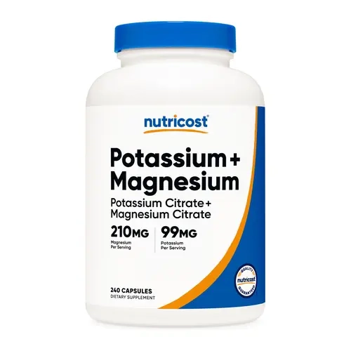 Nutricost Potassium + Magnesium Citrate Capsules