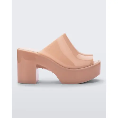 Melissa Hype Women's Iridescent High-Shine Jelly Slip-On Mule Heeled Sandals - Trendy Heels, Elegant Footwear, Platform Heel Shoes, Lightweight, Easy Height, Comfortable Women's Footwear