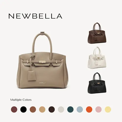 NEWBELLA Miranda Women's S Size Top Handle PU Leather Minimalist Tote Bag - High Quality Casual Everyday Shopping Purse, Lightweight Versatile Women's Accessory, Casual Everyday Bag