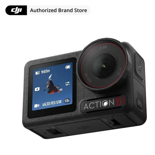 DJI Osmo Action 5 Pro Waterproof Outdoor Camera - 1/1.3" Sensor, 4K/120fps Video, Subject Tracking, Stabilization, Dual OLED Touchscreens, Portable Forward Facing Vlogging Camera with Photo & Video Capabilities, Portable Vlogging Camera