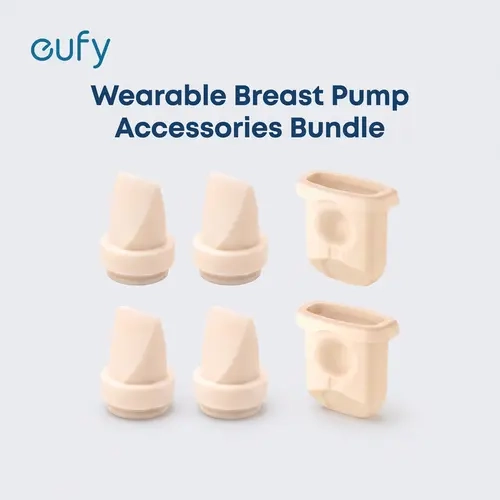 eufy Duckbill Valves (4-Pack) & Diaphragms (2-Pack) for Wearable Breast Pump E10/E20/S1/S1 Pro, Leak-Proof and Dust-Proof Breast Pump Replacement Parts, Breastfeeding Supplies, Pump Accessories