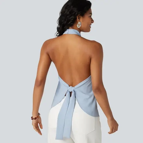 【Creator’s Pick】Halara Backless Tie-back Casual Halter Top