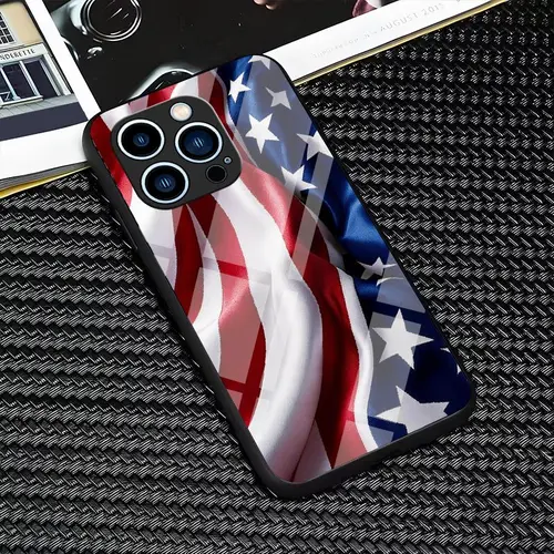 Patriotic American Flag Phone Case compatible with iPhone 16/15/14/13/12/11 and Samsung Galaxy S26/S25/S24/S23/S22, slim protective cover for Independence Day (July 4th) — 985