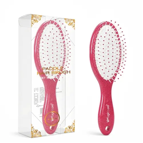 VMAGICCARE Paddle Hair Brush, Air Cushion Detangler Brush for Women, Soft Ball-Tipped Bristles Scalp Massage Comb, Anti Static Hair Brush, Reduces Breakage & Frizz