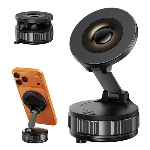 Foldable MagSafe Cell Phone Car Mount - 120+ LBS Suction, 2800gf Magnet, 360° Adjustable Hands Free Driving Holder for Car/Dashboard, Compatible with iPhone 17-14 Series, Dashboard & Adjustable Phone Mounts & Holders