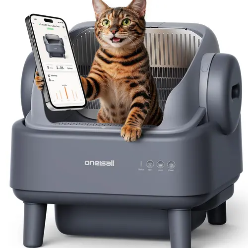 FallDealsForYou  Oneisall Smart Self-Cleaning Litter Box , Open-Top Easy Rinse Structure, APP Remote Control,  11L Big Waste Drawer For Adult Large Cats