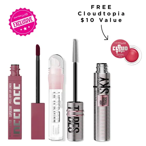 The Hot Launches Bundle, Sky Tubes Tubing Mascara, Peel-Off Liner, Lifter Gel Mintini, Get Free Cloudtopia