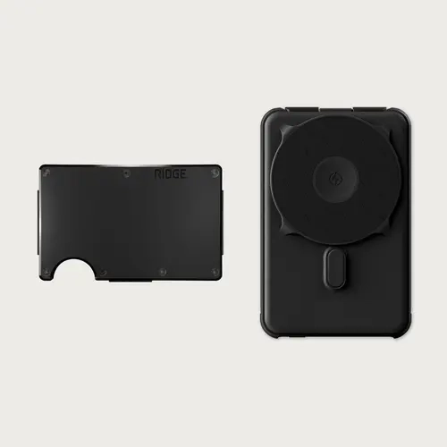 Ridge Wallet 2.0 + Ridge Power Bank | Slim RFID Blocking Metal Wallet | MagSafe Compatible Battery Pack