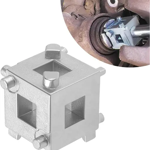 Automotive Repair Steel Brake Caliper Piston Tool, 6 Contact Profiles, 3/8" Square Drive, Universal Fit, Durable Construction, Easy Operation, Reliable Performance, Ideal for Beginners