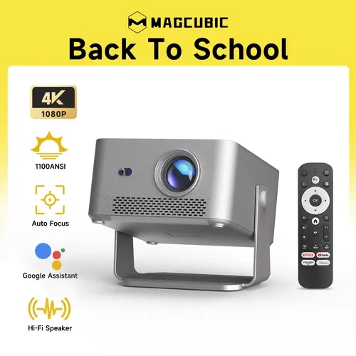 [Google TV stick Bundled] Magcubic HY450GT 1100ANSI Projector with Officially Certificated Google TV Auto Focus 4K Decoding Google Voice Assistant Built-in 15W HFl speaker Native 1080P HDR10 WIFI5+BT5.0 Smart Home Cinema #tiktokshopstockup