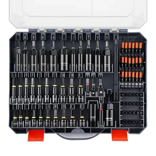 【summerfinds】VEVOR 80-Piece Premium Magnetic Impact Nut Driver Set, 40Cr Deep Sockets & Socket Sets (Metric/SAE), CR-V Steel CR-V Drivers for Daily Wrenching, Storage Box & Accessories for Auto Repair, Tool Upgrade