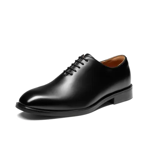 BRUNO MARC Traditional Formal Men's Lace-Up Oxford Shoes - Black Tie Men's Oxfords with Breathable Insole, Slip-Resistant Rubber Outsole, Black/Brown for Weddings, Formal Occasions, Lace-Up Front Men's Oxfords
