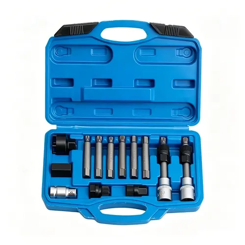 13PCS Engine Generator Belt Wrench Removal Set, 13-in-1 Multi-Tool Mechanic Kits for Fast Alternator Flywheel Pulley Removal, Fits Many Vehicles, Mechanic Tools