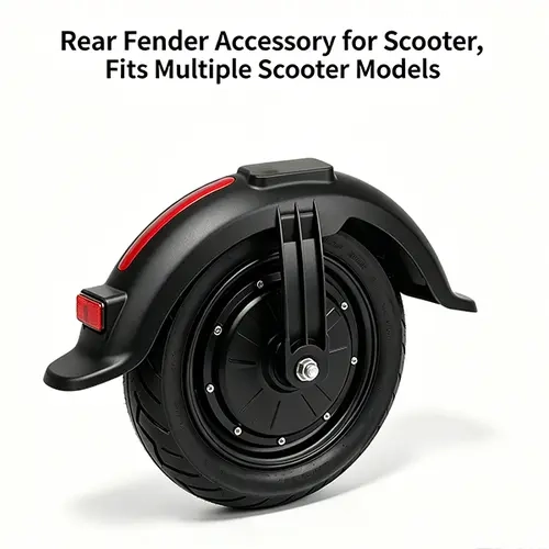 Universal Fit Electric Scooter Mudguard - Durable High-Quality Plastic Accessory with Reflective Strip, Lightweight, Anti-Splash, Blocks Mud/Rainwater/Road Debris, Boosts Visibility at Night, Fits Most Scooter Models (Sports & Outdoor Cycling Equipment)