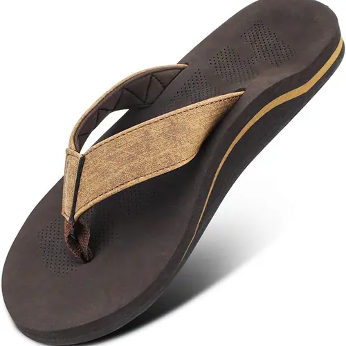 WALKHERO Men's Orthotic Arch Support Footwear - Fabric Sandals, Featherlight, Durable, Soft Foam EVA Cushion Footbed, High-Grip Open Toe Athletic Slides for Summer Beach, Casual Daily Errands