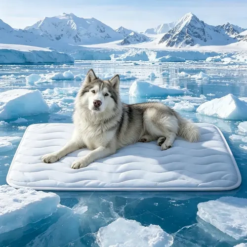 Pet Dog Cooling Bed Mat - Heat-Dispersing Pad, Soft Cool Cushion, Extra Large Durable Washable Non-Slip Rug for Dogs, Cats, Puppies, Works on Floors, Sofas, Crates, Beds, No Electric/Gel, Summer Pet Accessory Gift