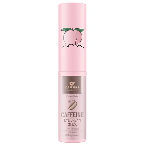 ROZINO Alcohol-Free Caffeine Bright Under Eye Balm Stick - Hydrating, Lightweight, Youth-Focused, Unisex Travel Size Eye Cream, Moisturizing Daily Skincare Treatment Pack, 3g