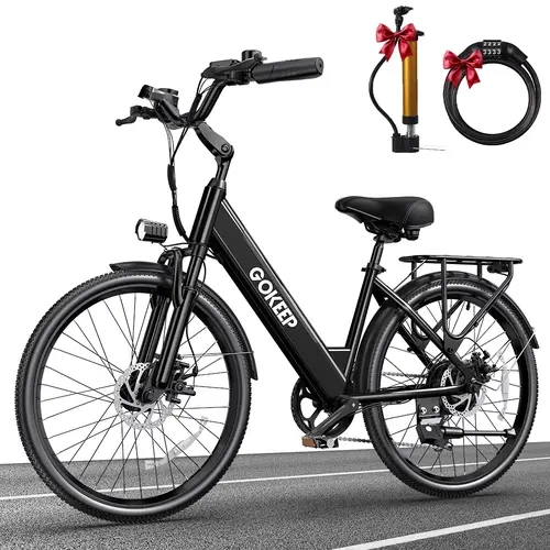 Unisex 1300W Peak Power Adult Electric Bike, 48V 15.6Ah Removable Battery, 26-Inch Tire, 7-Speed Commuter E-Bike, 86 mi Range, 330LBS Max Load, UL2849 Certified, Bright LED Lights, 80% Pre-Assembled, Climbing Capable, IPX4 Water Resistant