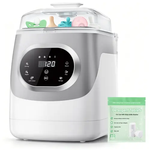 Baby Bottle Washer,Sterilizer And Dryer,Effortless All-in-One Cleaning Machine,Large Capacity for Bottles,Pump Parts & Baby Essentials, Free Your Hands And Save Time Fall Deals For You