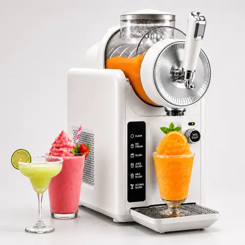 SYINTAO Compact Professional Slushie Machine - 2026 Smart Frozen Drink & Ice Cream Maker, 5-Mode Kitchen Appliance with Ice-Free Tech, Smart Knob, Auto-Clean Function, Ideal Home Gift Item, 2026 Smart Frozen Drink Maker