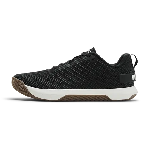 NOBULL Men's Outwork Flex Shoe in Jet Black Classic White Gum - OG Strength Training Shoe, Durable Gym Trainer, Lifting Sneaker
