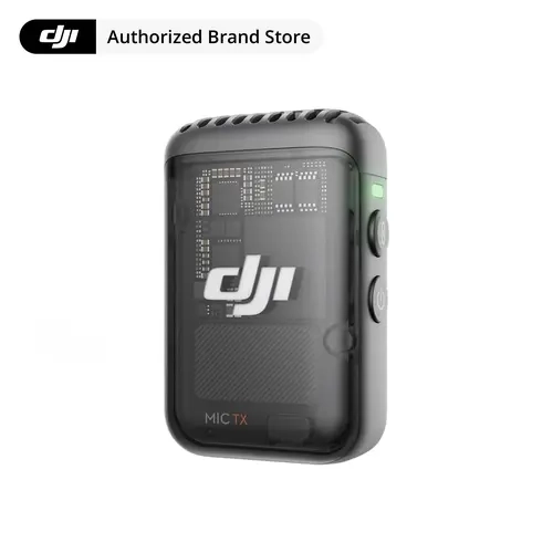 DJI Mic 2 Wireless Transmitter (Mic TX) - Rechargeable Wireless Mic, Intelligent Noise Cancelling, 14-Hour Internal Recording, 6-Hour Battery, Magnetic Attachment, Hands-Free Recording, Portable Camera Accessories, Vlogging Gear for YouTube Creators