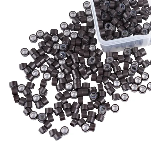 GOO GOO HAIR Micro Beads for Hair Extensions 300 Pcs 5mm Silicone Lined Beads Black Dark brown Blonde Microbeads for DIY Hair Styling #sohochic #TikTokShopFallDealsForYou
