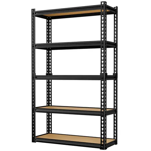 LEVELEVE Heavy-Duty 5-Tier Freestanding Metal Storage Shelf Utility Rack - Anti-Rust, Durable, Adjustable Shelves, Home Organizer for Basement, Bathroom, Kitchen, Boxes & Containers Storage