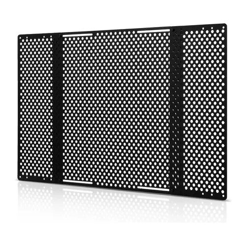VEVOR Heavy Duty Metal RV Screen Door Protector, 22-31.5 In Adjustable Reinforcement Grille, Baked Paint Finish, Easy Install, Mesh Design, Pre-Drilled Holes, Self-Tap Screws, Black Camper Entry Hardware, Enhances Airflow, Metal Body Screen Door Hardware