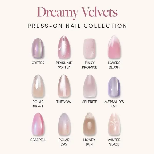 Glamnetic Dreamy Velvet Press-On Nail Collection