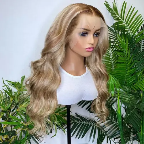 [Live Only]Tuneful 13X6 P18/613 613 Blonde Wig Human Hair 13x6 HD Transparent Lace Front Wig Human Hair Body Wave 180 Density Pre Plucked 13x6 HD Transparent Lace Wig For Women 30 Inch