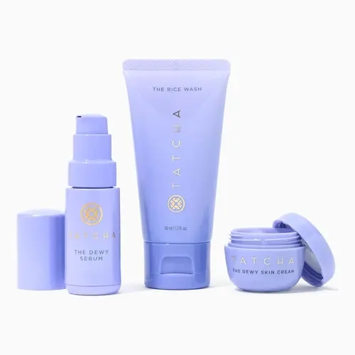 TATCHA Travel 3pc Kit: Dewy Skin Cream and Dewy Serum w/ Rice Wash