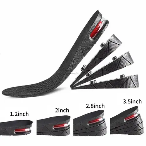 Height Increase Insole for Feet 1.2-3.5inch Variable Height Footwear Shoes Insoles Lifts Kits Men Women Air Cushion Shock Absorbing Shoe Pads