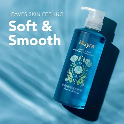Meyra Hydrating Liquid Hand Cleanser - Gentle Daily Formula with Refreshing Ocean Scent, Moisture-Boosting Household Cleaner for Bathroom and Kitchen Sinks