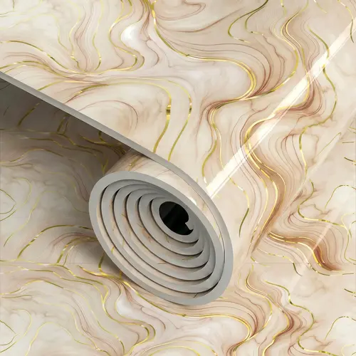 Peel-and-Stick Decorative Adhesion Wallpaper, 1 Roll 15.75in×118.11in (23.62in Wide) - Damp-Tissue Clean, Waterproof, Durable, Heat-Resistant, Tearable, Tear-to-Fit Edges, Renter-Friendly for Kitchen, Interior Wall Home Improvement Building Supplies