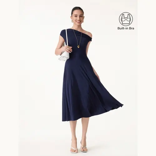 OGL SkinKiss Multi-Wear Midi Bra Dress with Pockets Fall Deals For You